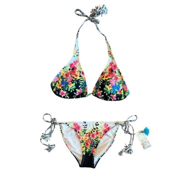 NWT Johnny Was Spring String Bikini Top & Spring String Bikini Bottoms - Picture 13 of 15